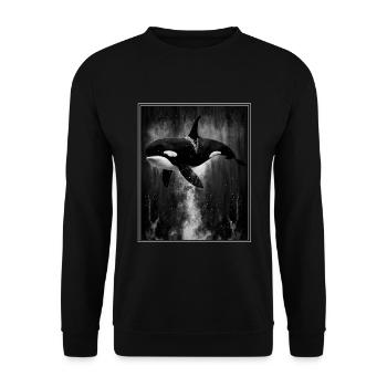 Orques baleines Biologie marine Protection de l’environnement Protection des espèces - Sweat-shirt Unisexe - noir - Devant - Alina (178cm) & Michal (187cm)