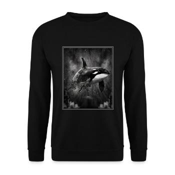 Baleine Orque Biologie marine Protection de l’environnement Conservation des espèces - Sweat-shirt Unisexe - noir - Devant - Alina (178cm) & Michal (187cm)