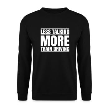 Triebfahrzeugführer Lokführer Train Driver - Unisex Sweatshirt - black - Front - Alina (178cm) & Michal (187cm)
