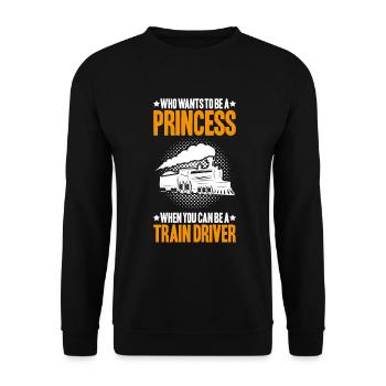 Triebfahrzeugführer Lokführer Train Driver - Unisex Sweatshirt - black - Front - Alina (178cm) & Michal (187cm)