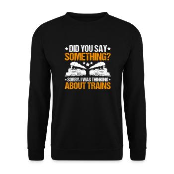 Triebfahrzeugführer Lokführer Train Driver - Unisex Sweatshirt - black - Front - Alina (178cm) & Michal (187cm)