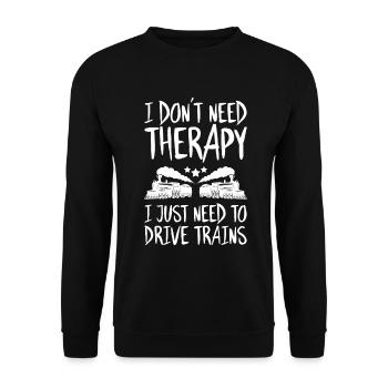Triebfahrzeugführer Lokführer Conducteur de train - Sweat-shirt Unisexe - noir - Devant - Alina (178cm) & Michal (187cm)