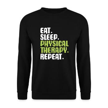 Physiotherapie Physiotherapeut Physical Therapist - Unisex Pullover - Schwarz - Vorne - Alina (178cm) & Michal (187cm)