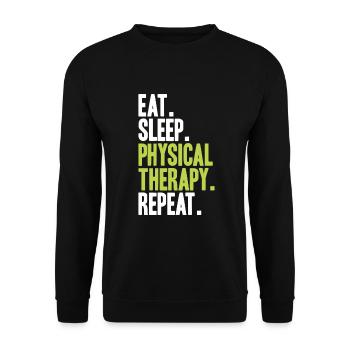Physiotherapie Physiotherapeut Physical Therapist - Unisex Pullover - Schwarz - Vorne - Alina (178cm) & Michal (187cm)