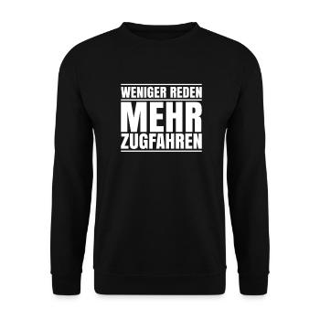 Triebfahrzeugführer Lokführer Train Driver - Unisex Pullover - Schwarz - Vorne - Alina (178cm) & Michal (187cm)