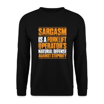 Forklift Driver Forklift Operator - Unisex Sweatshirt - black - Front - Alina (178cm) & Michal (187cm)