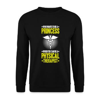 Physiotherapie Physiotherapeut Physical Therapist - Unisex Pullover - Schwarz - Vorne - Alina (178cm) & Michal (187cm)