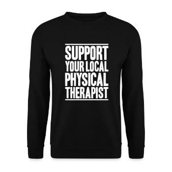 Physiotherapie Physiotherapeut Physical Therapist - Unisex Pullover - Schwarz - Vorne - Alina (178cm) & Michal (187cm)