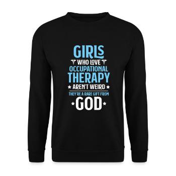 Ergotherapeut Ergotherapie Occupational Therapist - Unisex Pullover - Schwarz - Vorne - Alina (178cm) & Michal (187cm)