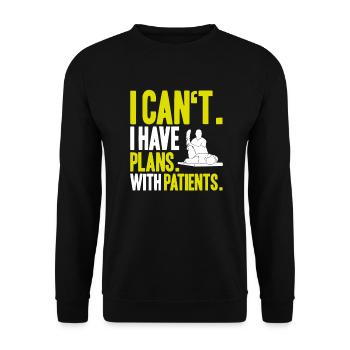Physiothérapie Physiothérapeute Physiothérapeute - Sweat-shirt Unisexe - noir - Devant - Alina (178cm) & Michal (187cm)