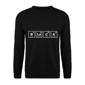 Color Black Black Periodic Table Fun Funny - Unisex Sweatshirt - black - Front - Alina (178cm) & Michal (187cm)
