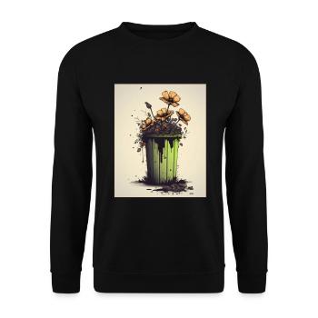 Ordures Plantes Pollution Environnement Climat - Sweat-shirt Unisexe - noir - Devant - Alina (178cm) & Michal (187cm)