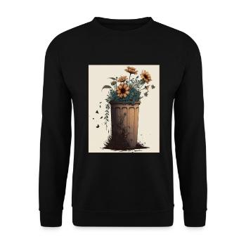 Ordures Plantes Pollution Environnement Climat - Sweat-shirt Unisexe - noir - Devant - Alina (178cm) & Michal (187cm)