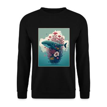 Requin Baleine Plantes océaniques Climat maritime des grands fonds marins - Sweat-shirt Unisexe - noir - Devant - Alina (178cm) & Michal (187cm)