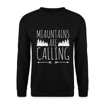 Cat Kitten Mountains Randonnée Escalade en plein air - Sweat-shirt Unisexe - noir - Devant - Alina (178cm) & Michal (187cm)