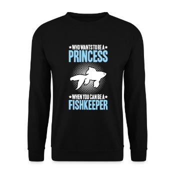 Aquaristics Aquarist Aquarium Fish Aquarist - Unisex Sweatshirt - black - Front - Alina (178cm) & Michal (187cm)