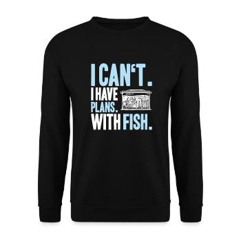 Aquaristics Aquarist Aquarium Fish Aquarist - Unisex Sweatshirt - black - Front - Alina (178cm) & Michal (187cm)