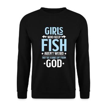 Aquaristics Aquarist Aquarium Fish Aquarist - Unisex Sweatshirt - black - Front - Alina (178cm) & Michal (187cm)