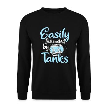 Aquaristics Aquarist Aquarium Fish Aquarist - Unisex Sweatshirt - black - Front - Alina (178cm) & Michal (187cm)