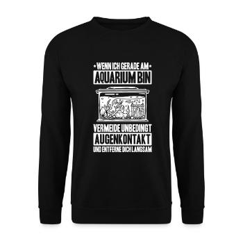 Aquaristik Aquarianer Aquarium Fische Aquarist - Unisex Pullover - Schwarz - Vorne - Alina (178cm) & Michal (187cm)