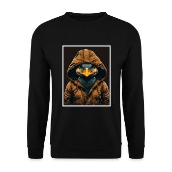 Vogel Ente Gans Morgenmuffel Sarkasmus Kollege - Sweat-shirt Unisexe - noir - Devant - Alina (178cm) & Michal (187cm)