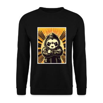 Panda Bär Morgenmuffel Sarkasmus Kollege - Sweat-shirt Unisexe - noir - Devant - Alina (178cm) & Michal (187cm)