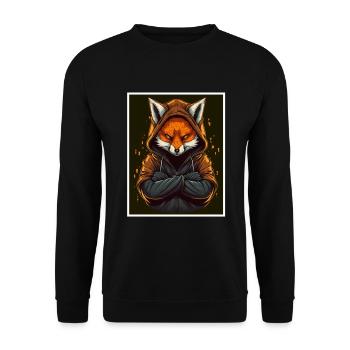 Fuchs Morgenmuffel Sarkasmus Kollege Mitarbeiter - Sweat-shirt Unisexe - noir - Devant - Alina (178cm) & Michal (187cm)