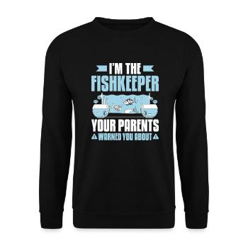 Aquaristics Aquarist Aquarium Fish Aquarist - Unisex Sweatshirt - black - Front - Alina (178cm) & Michal (187cm)
