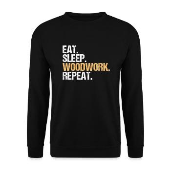 Zimmerer Zimmermann Zimmerei Carpenter Carpentry - Unisex Sweatshirt - black - Front - Alina (178cm) & Michal (187cm)