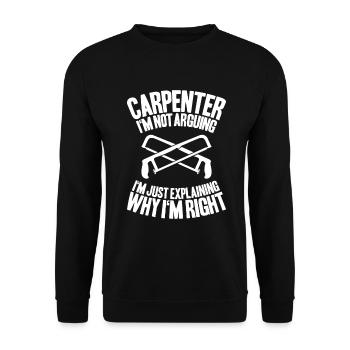 Zimmerer Zimmermann Zimmerei Carpenter Carpentry - Unisex Pullover - Schwarz - Vorne - Alina (178cm) & Michal (187cm)