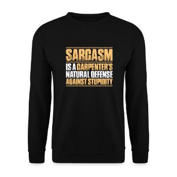 Zimmerer Zimmermann Zimmerei Carpenter Carpentry - Unisex Sweatshirt - black - Front - Alina (178cm) & Michal (187cm)