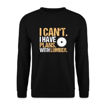 Zimmerer Zimmermann Zimmerei Carpenter Carpentry - Unisex Pullover - Schwarz - Vorne - Alina (178cm) & Michal (187cm)