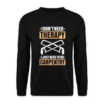Zimmerer Zimmermann Zimmerei Carpenter Carpentry - Unisex Pullover - Schwarz - Vorne - Alina (178cm) & Michal (187cm)