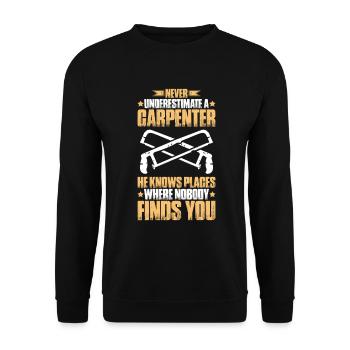 Zimmerer Zimmermann Zimmerei Carpenter Carpentry - Unisex Sweatshirt - black - Front - Alina (178cm) & Michal (187cm)