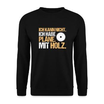 Zimmerer Zimmermann Zimmerei Carpenter Carpentry - Unisex Pullover - Schwarz - Vorne - Alina (178cm) & Michal (187cm)