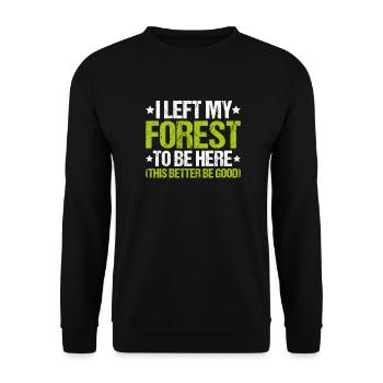 Forestier Forestier Forestier Travailleurs forestiers Forêt - Sweat-shirt Unisexe - noir - Devant - Alina (178cm) & Michal (187cm)