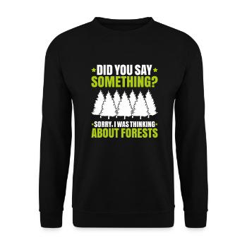 Forester Forestry Forester Forest workers Forest - Unisex Sweatshirt - black - Front - Alina (178cm) & Michal (187cm)