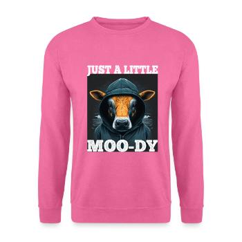 A little Moody Cow Beef Morning Grouch Farmer Sleep - Unisex Sweatshirt - pink - Front