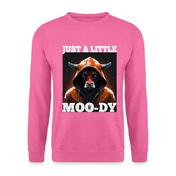 A little Moody Cow Beef Morning Grouch Farmer Sleep - Unisex Sweatshirt - pink - Front