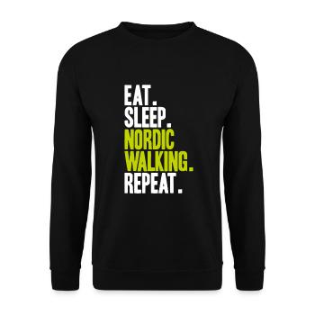 Marche nordique Marcheur nordique Walken nordique - Sweat-shirt Unisexe - noir - Devant - Alina (178cm) & Michal (187cm)