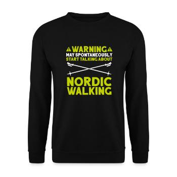 Marche nordique Marcheur nordique Walken nordique - Sweat-shirt Unisexe - noir - Devant - Alina (178cm) & Michal (187cm)