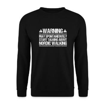Nordic Walking Nordic Walker Nordic Walken - Unisex Sweatshirt - black - Front - Alina (178cm) & Michal (187cm)
