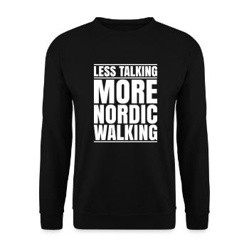 Nordic Walking Nordic Walker Nordic Walken - Unisex Sweatshirt - black - Front - Alina (178cm) & Michal (187cm)