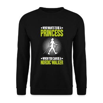 Marche nordique Marcheur nordique Walken nordique - Sweat-shirt Unisexe - noir - Devant - Alina (178cm) & Michal (187cm)