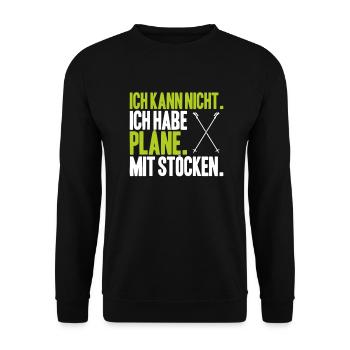 Nordic Walking Nordic Walker Nordic Walken - Unisex Pullover - Schwarz - Vorne - Alina (178cm) & Michal (187cm)