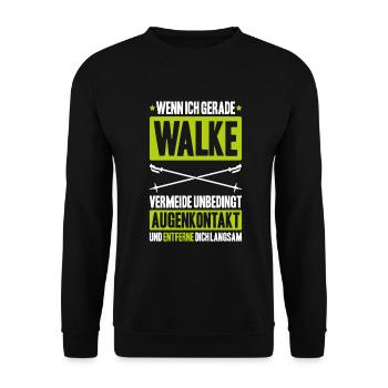 Nordic Walking Nordic Walker Nordic Walken - Unisex Pullover - Schwarz - Vorne - Alina (178cm) & Michal (187cm)