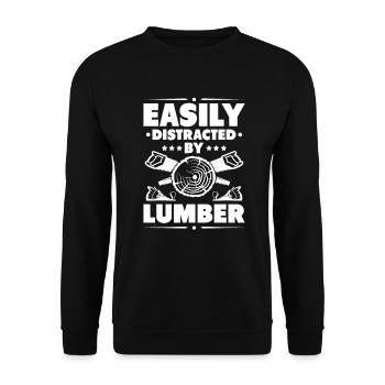Zimmerer Zimmermann Zimmerei Carpenter Carpentry - Unisex Sweatshirt - black - Front - Alina (178cm) & Michal (187cm)
