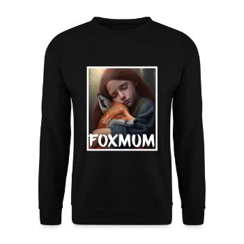 Fox Fox Mama Fox Love Nature Forest Girl - Unisex Sweatshirt - black - Front - Alina (178cm) & Michal (187cm)