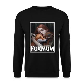 Fox Fox Mama Fox Love Nature Forest Girl - Unisex Sweatshirt - black - Front - Alina (178cm) & Michal (187cm)