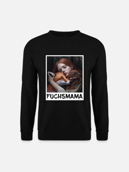 Fuchs Fuchsmama Fuchsliebe Natur Wald Mädchen - Unisex Pullover - Schwarz